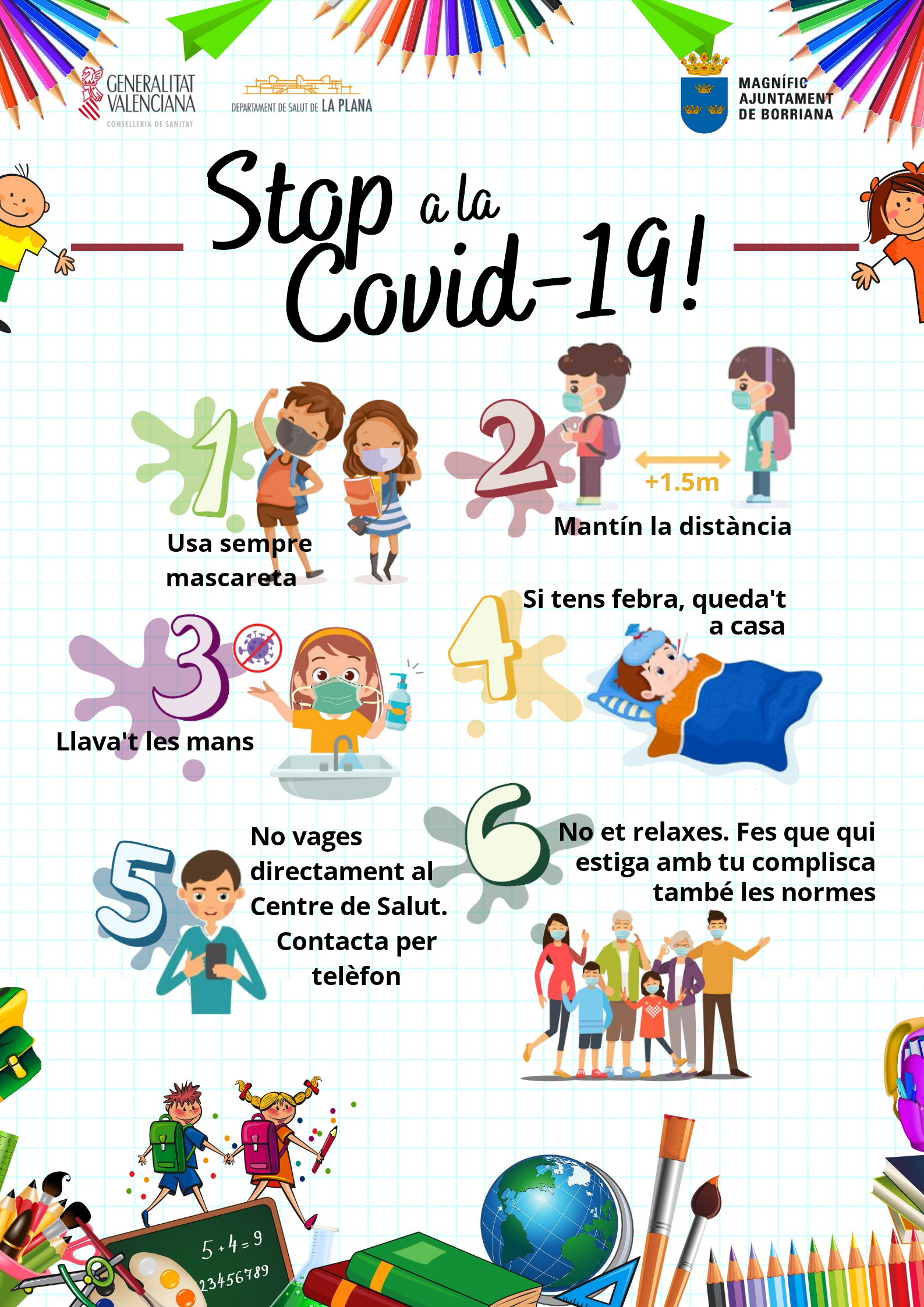 Centros educativos, pediatría y Ayuntamiento de Burriana se coordinan ante la tercera ola Covid-19
